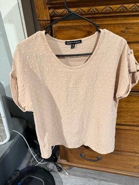 Tan Textured Short Sleeve Tee